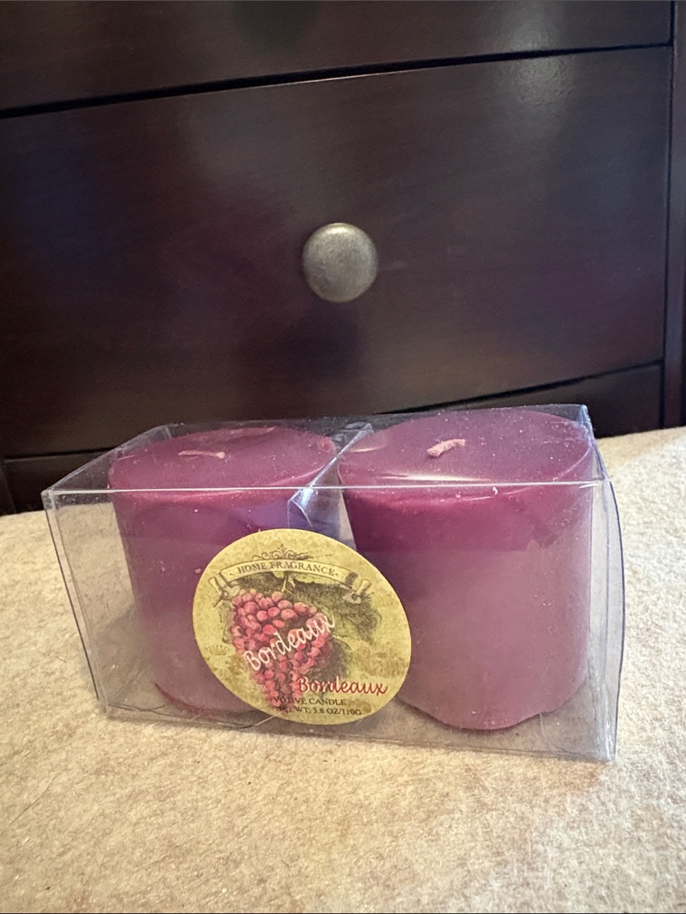 Bordeaux Scented Votive Candle Set - 2 Pack